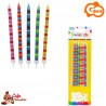 Świeczki Kolorowe Paski Mix 12 cm 16 szt