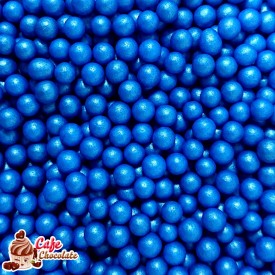 Perełki Groszki Niebieskie nabłyszczane 7 mm