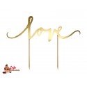 Topper Love Złoty 17 cm 